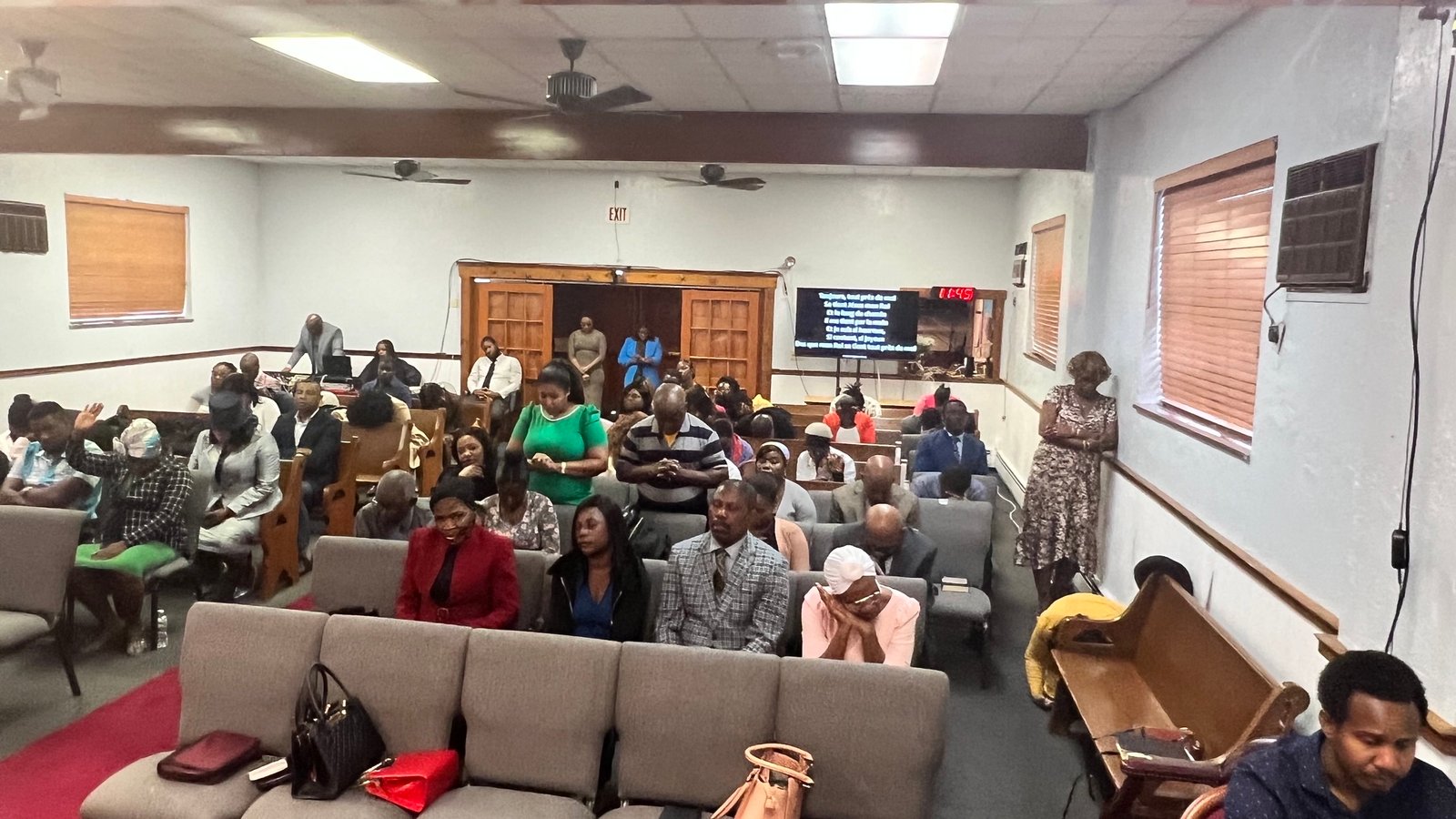 Members gathered in fellowship at Open Door Evangelical Church